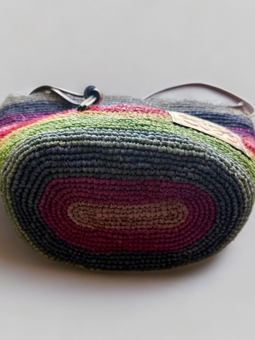 Loewe Multicolor Rainbow Raffia Crossbody Bag - Picture 4 of 13